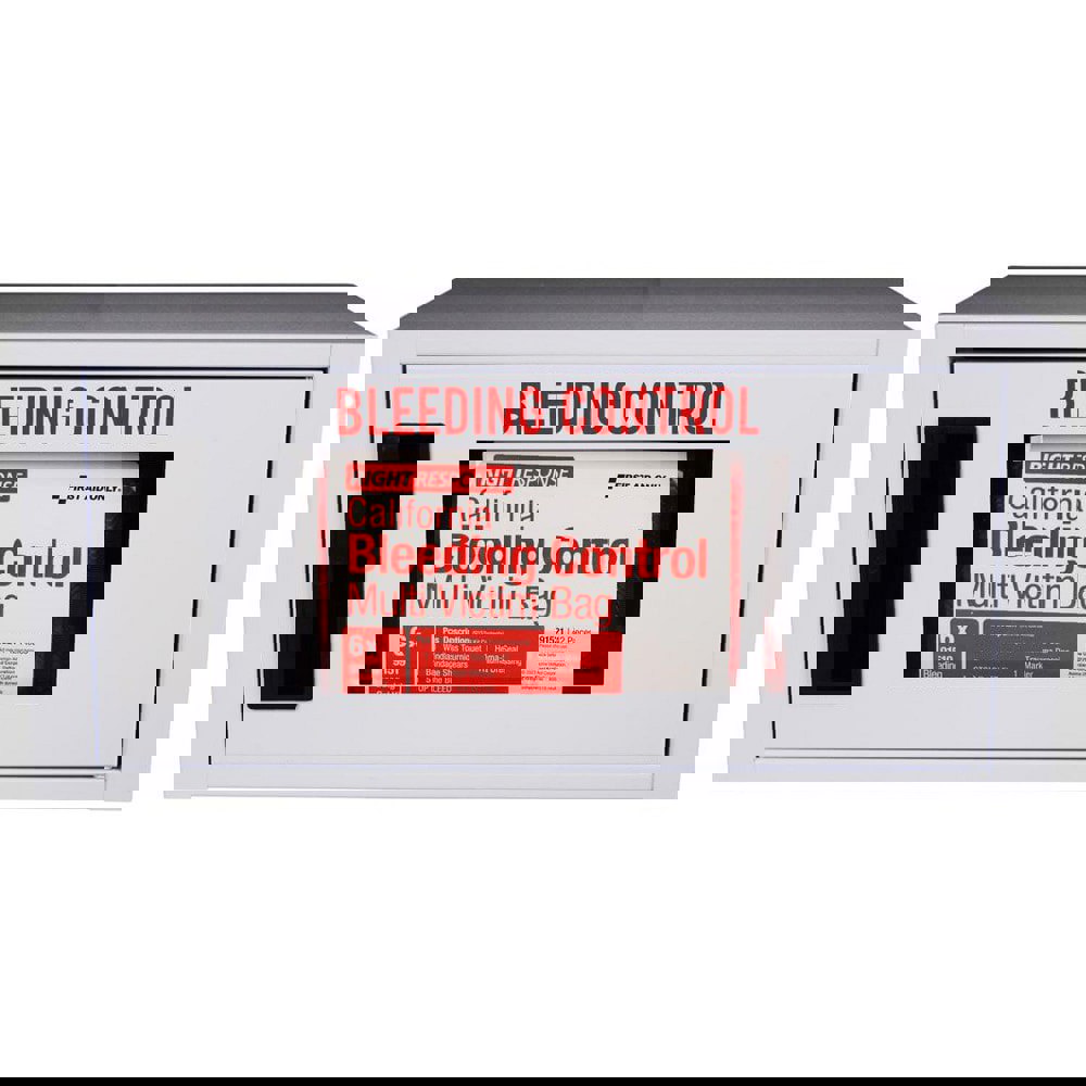 Emergency Prep Kits; Kit Type: Bleeding Control ; Container Type: Cabinet ; Container Material: Metal ; Color: White ; Overall Length: 8.38in ; Overall Height: 8.8in